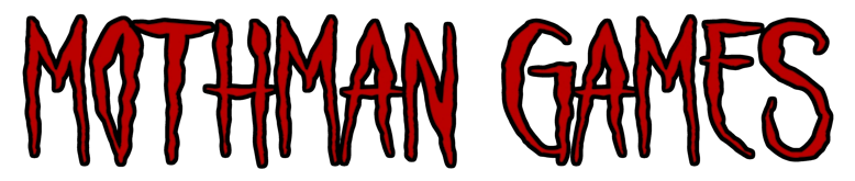 Mothman Games in scary-looking red text